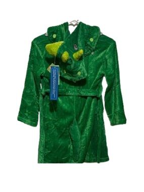 NWT Lolanta Childs Hooded Dinosaur Bathrobe Fleece Size Large Youth